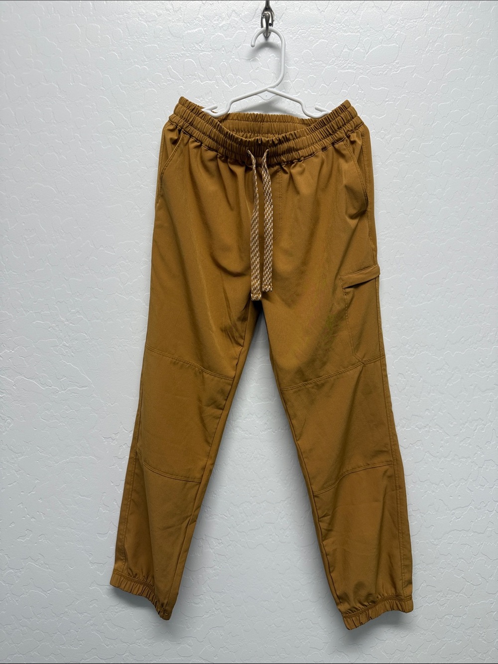 Kids Mustard Drawstring Cargo Joggers